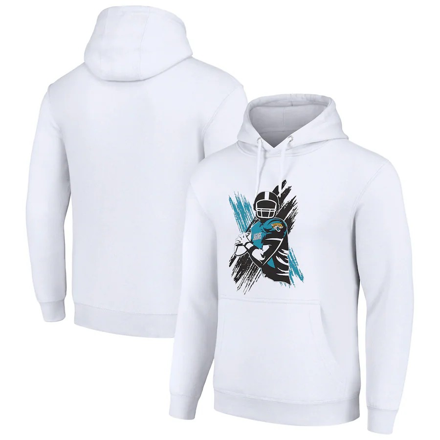 Men jacksonville jaguars white 2024 NFL hoodie->jacksonville jaguars->NFL Jersey